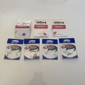Eagle Claw Fishing Hook Variety Pack For Trout & Octopus 7 Packs